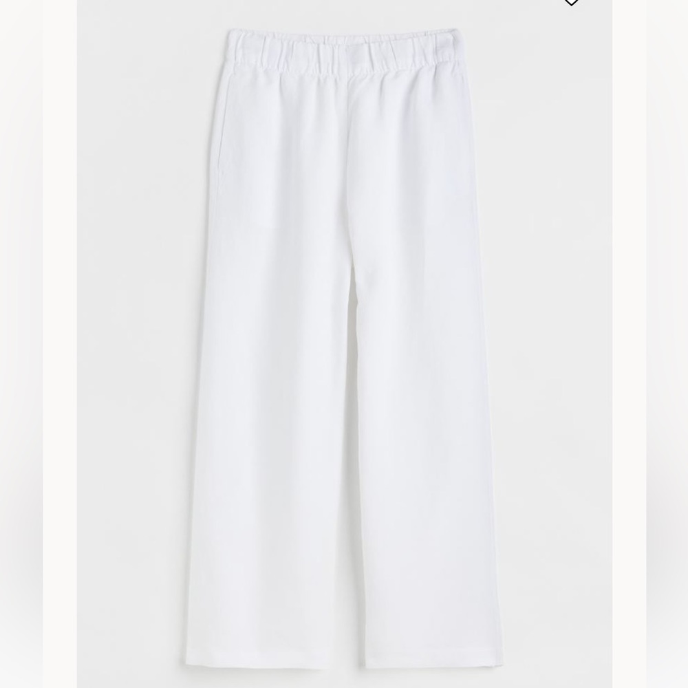 Wide leg Linen blend Pants h&m